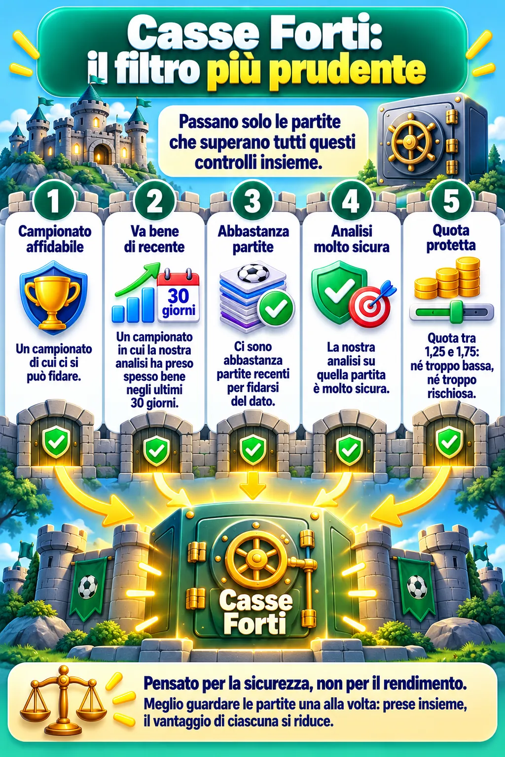 Infografica Preset Casse Forti CalcioFacileAI